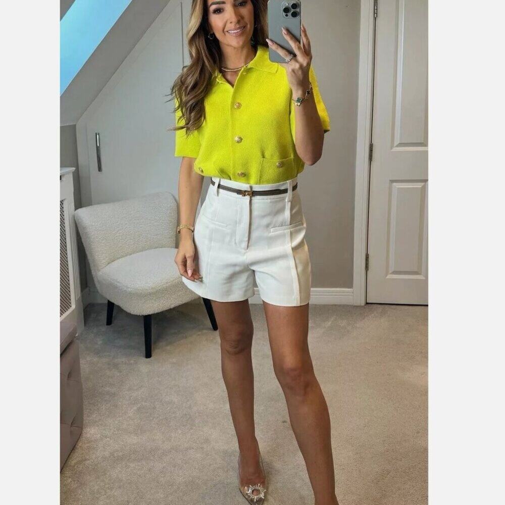 ZARA BLOGGERS’ FAVORITE BASIC SHORT SLEEVE KNIT CARDIGAN Sizes S, M, L NWT - Picture 12 of 15